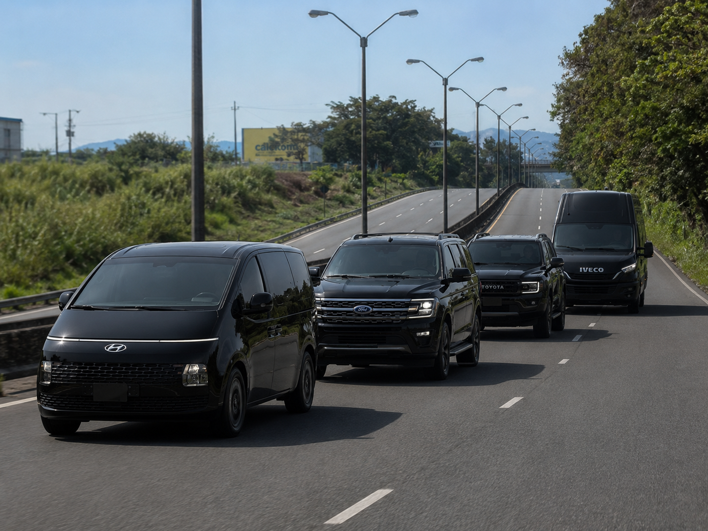 Premium black 4x4 SUV ready for luxury transportation across Costa Rica
